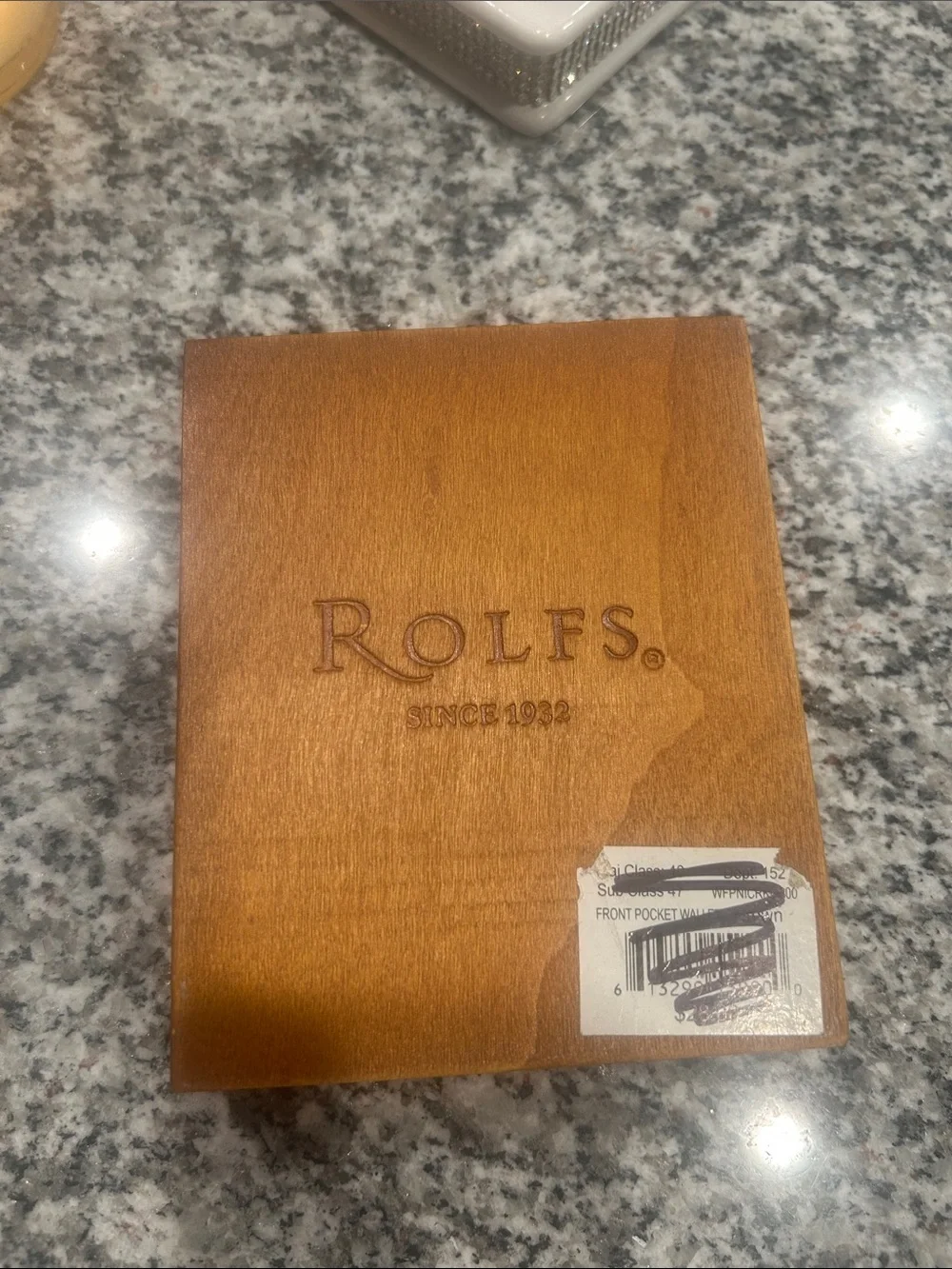 Rolfs Leather Money Clip Wallet - Tan Brown-New with box